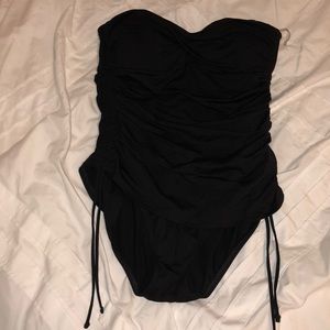 Black Ruffled One Piece